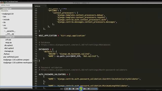 Try Django 1 10 5 of 40 Start Django Project Uz смотреть онлайн