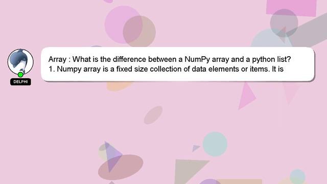 Array : What is the difference between a NumPy array and a python list? смотреть онлайн