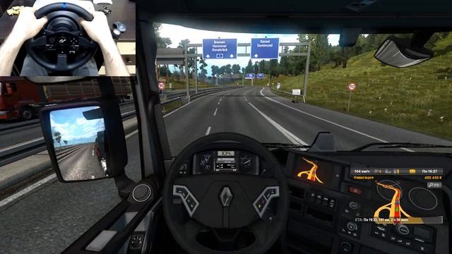 Euro Truck Simulator 2 на Renault T, перевожу самолет (23т) смотреть онлайн