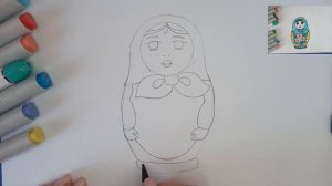 Как нарисовать матрешку поэтапно карандашом для детей и начинающих