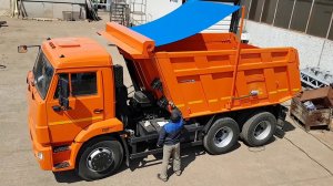 КАМАЗ-65115, полог с намоткой от земли, с пружиной растяжения часть 1