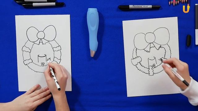 Рисуем вместе Рождественский венок смотреть онлайн