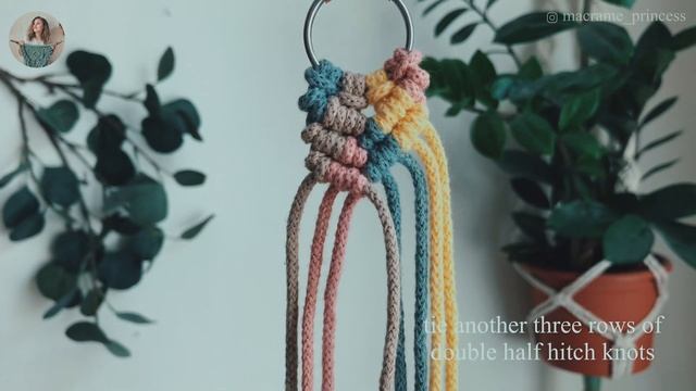 Macrame Mermaid / Fish Tail Keychain Tutorial • DIY