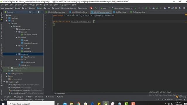 MVP(Model View Presenter) Architecture - while API calling to fetch data and JSON parsing (Part-2) смотреть онлайн