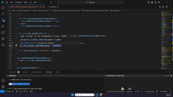 Solución (FIX): TypeScript: Type 'string' is not assignable to type 'number'.