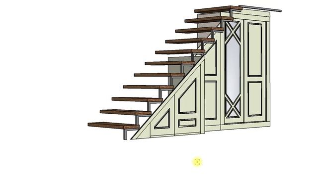 как сделать шкаф под лестницей