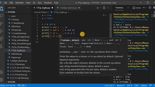 Pemrograman Python: 17. Operator Logika смотреть онлайн