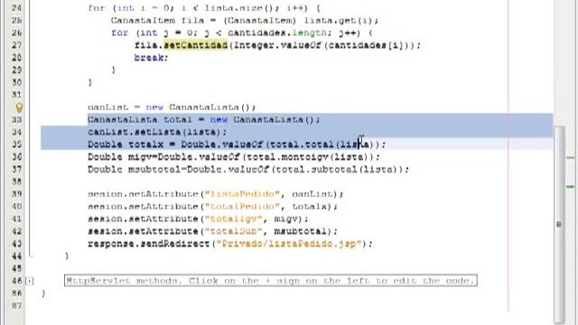 Implentando un carrito de compras Web.java смотреть онлайн