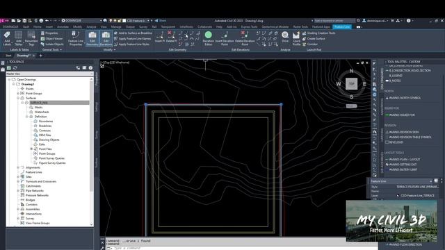 CREATE BENCHING USING FEATURE LINES - CIVIL 3D смотреть онлайн