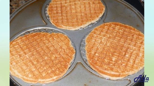 Голландские вафли с карамелью Рецепт, пошаговый, как приготовить, видеорецепт