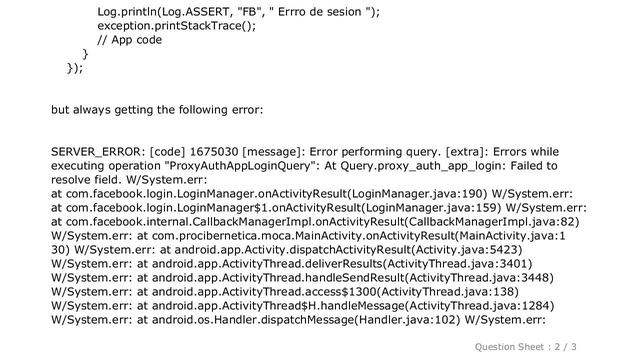 Android : SERVER_ERROR: [code] 1675030 [message]: Error performing query смотреть онлайн