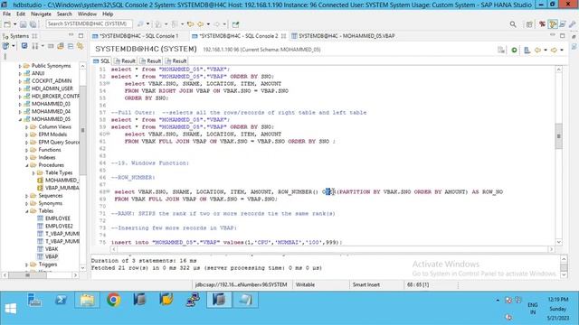 SQL Practical Explanation Part 2 || SAP HANA смотреть онлайн