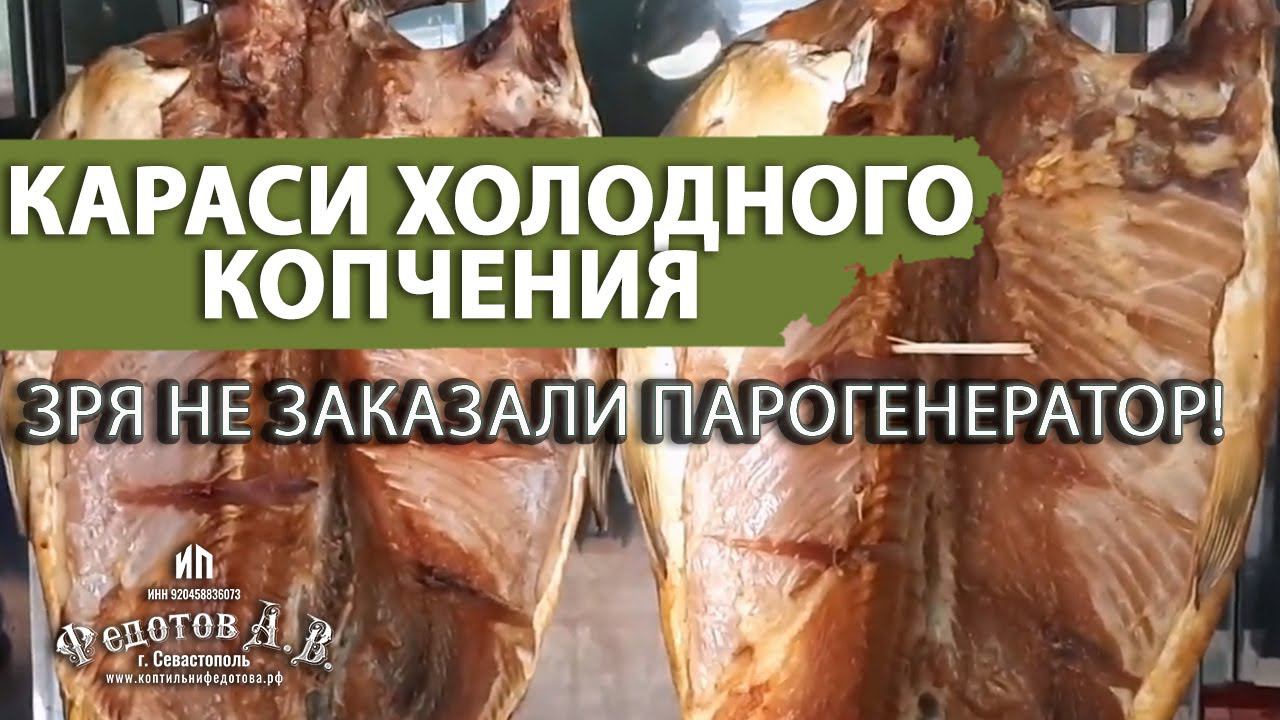 Караси холодного копчения. Не заказали парогенератор, что придумали? Коптильни ИП Федотов А. В.