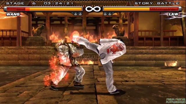 Tekken 5 | Story Battle - Wang Jinrei (Hard, No Round Losses) смотреть онлайн