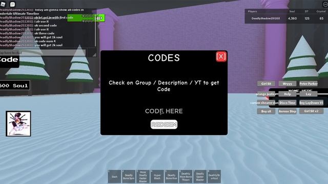 All Codes In Undertale Ultimate Timeline [Roblox] смотреть онлайн
