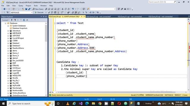 Candidate Key in DBMS || SQL Server|| Candidate Key||SQLISEASY #superkey #sqlserver #dbmstutorial смотреть онлайн