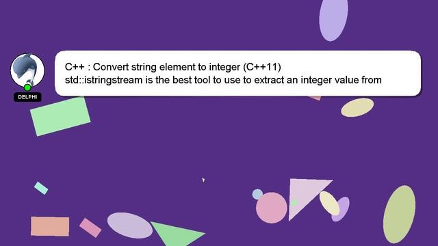 C++ : Convert string element to integer (C++11) смотреть онлайн