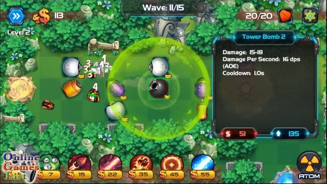 Tower Defense: Battle Zone - Gameplay HD смотреть онлайн