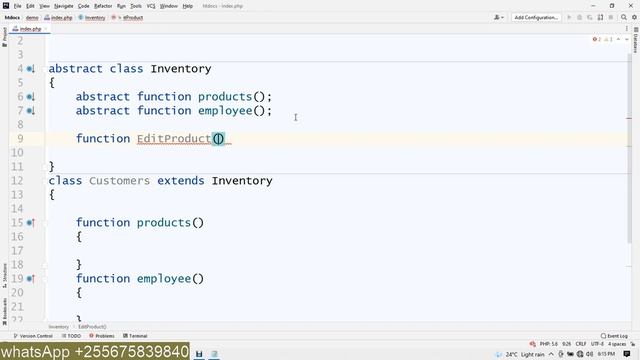 PHP Object Oriented Programming. interface and Abstract смотреть онлайн