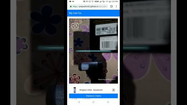 demo of barcode reader app. scan the barcode to add the item to cart смотреть онлайн