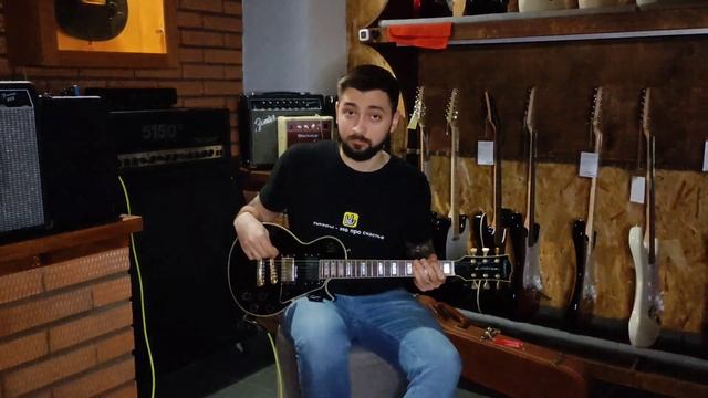 Обзор электрогитары Edwards E-LP-50C-M Black MINI LP Japan 2000s | SKIFMUSIC.RU смотреть онлайн