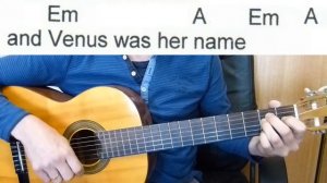Guitar Accompaniment - Venus - Shocking Blue  - Easy Guitar (Including lyrics and chords)
