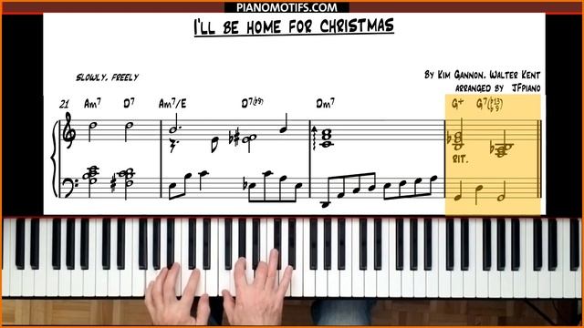I'll be home for Christmas/ Easy JAZZ Ballad style/ PIANO SOLO/partition Sheet Music смотреть онлайн