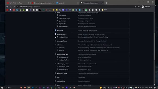 Generar Token de Acceso Personal en Github смотреть онлайн