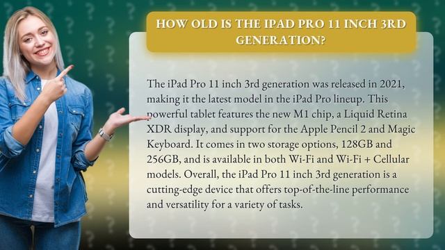 How old is the iPad Pro 11 inch 3rd generation? смотреть онлайн