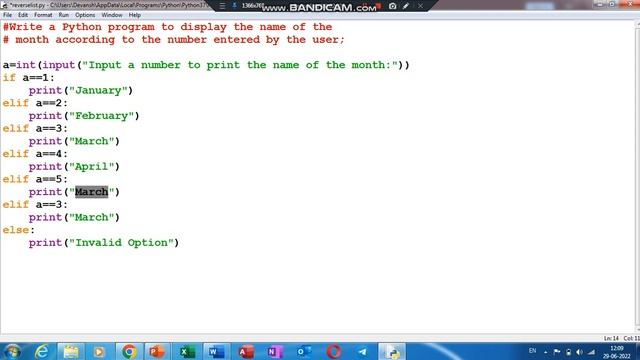 Write a Python program to display the name of the month according to the number entered by the use смотреть онлайн