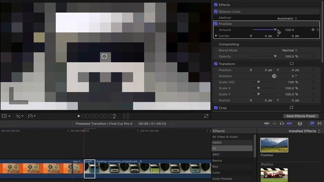 Pixelated Transition Effect (No Plugins Required!) | Final Cut Pro X смотреть онлайн