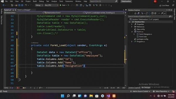 DATASET AND DATATABLE IN C# | HOW TO USE DATASET AND DATATABLE IN C# | DATA TABLE C# - DATASET C#