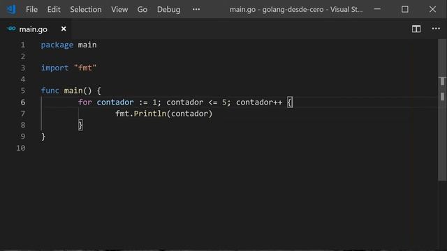 GoLang: for clásico смотреть онлайн
