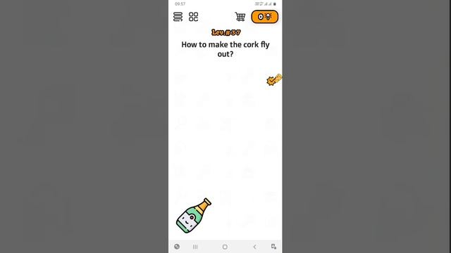 Golovolomki-IQ Test,Puzzle Level No 37 ( How to make the cork fly out ) смотреть онлайн