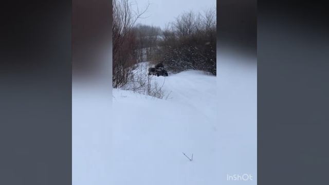 Покатушка на квадроцикле cf Moto 500 .глубокий снег смотреть онлайн
