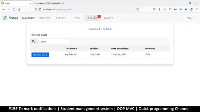 #156 To mark notifications | Student management system in PHP | OOP MVC | Quick programming tutoria смотреть онлайн