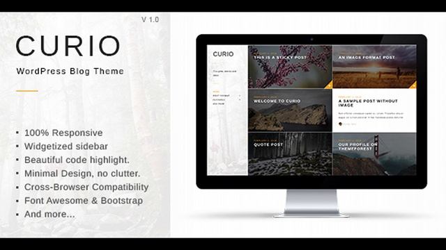 Curio - Responsive Minimal Blog Theme | Themeforest Website Templates and Themes смотреть онлайн