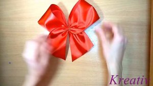 Как сделать красивый большой бант из атласной ленты