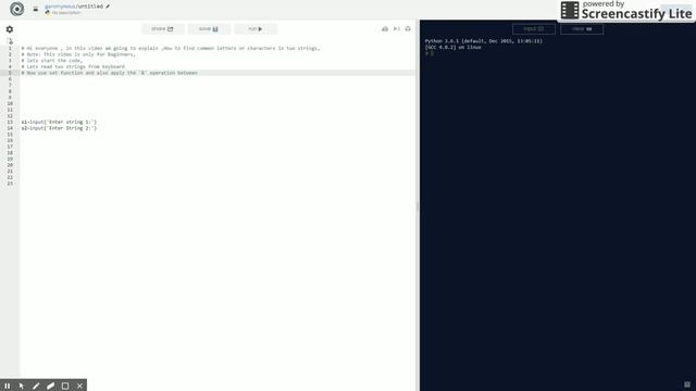 Python Tutorial - Find common characters in two strings using PYTHON смотреть онлайн