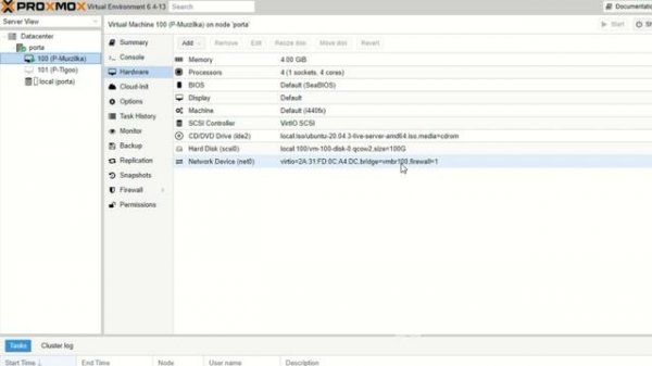 Настройка NAT на Proxmox.