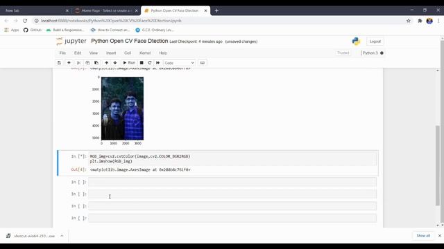 Face Detection using Python Open CV Image Processing Library in Jupyter Notebook смотреть онлайн