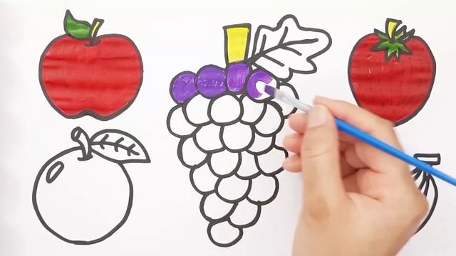 Learn Fruits Drawing, Coloring & Painting for Kids and Toddlers | Fruits Drawing Easy смотреть онлайн
