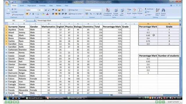 Using Functions in Excel to compute students' grades and create statistical data and graphs [1 of 3 смотреть онлайн