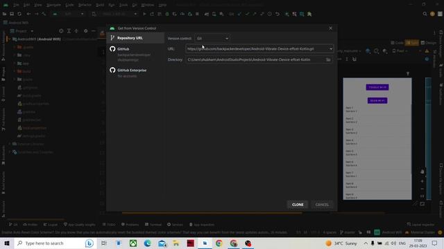 How to Import or Clone GitHub Project to Android Studio - in Hindi смотреть онлайн