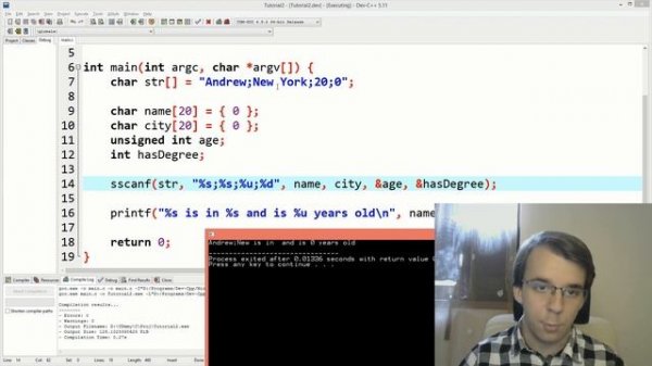 How to parse a string in C (sscanf)
