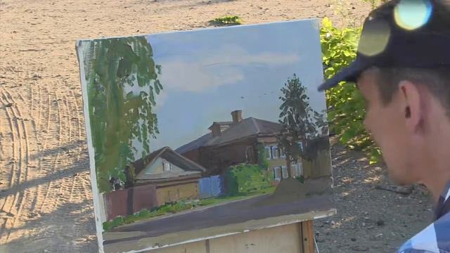 Пленэр. Художник Владимир Штейн. В Переславле-Залесском. смотреть онлайн