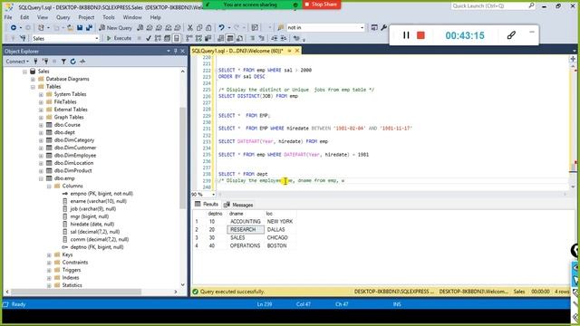 1.6 T-SQL Exercises & Advance SQL Tuning смотреть онлайн