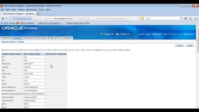 How to Personalize View in Oracle E-Business Suite 12 - Oracle Purchasing Tutorial смотреть онлайн