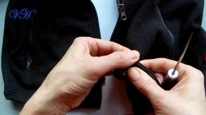 Ремонт разъёмной молнии на куртке. Замена нижних ограничителей.