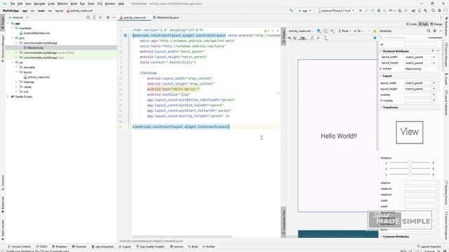 Creating First Application In Android Studio in 2023 - For Beginners смотреть онлайн